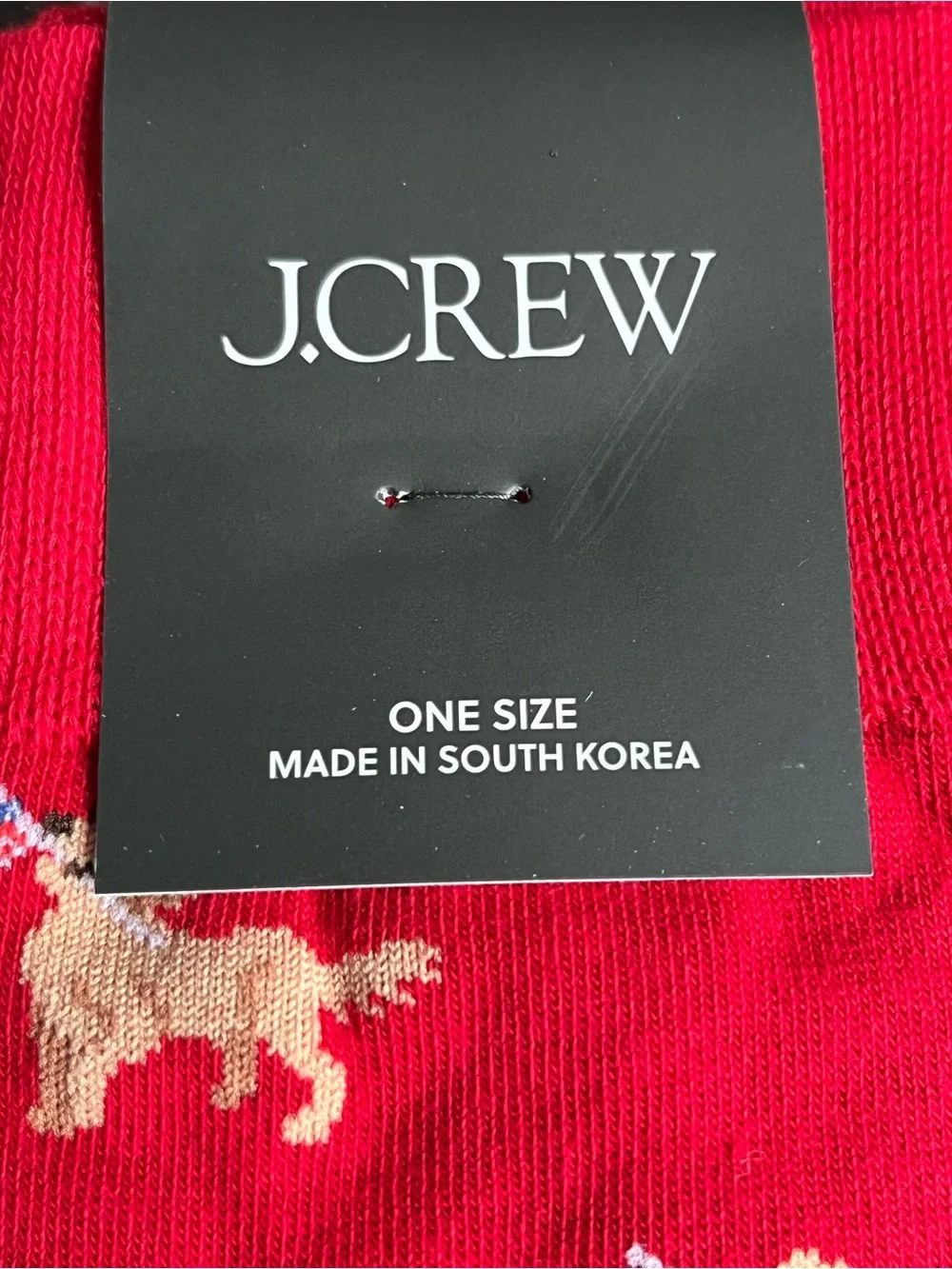 Bundle J Crew Mens Dog With US Flag Graphics Socks Holiday Red 2 Set